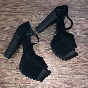 Jeffery Campbell Foxy Wood Sandals US 9